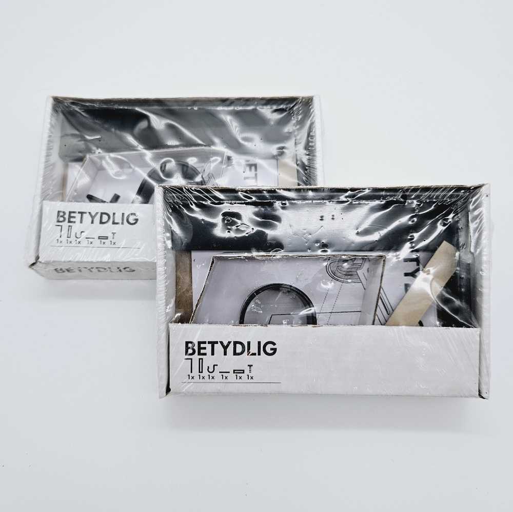 IKEA | BETYDLIG curtain rod ceiling/wall bracket x2 units - black